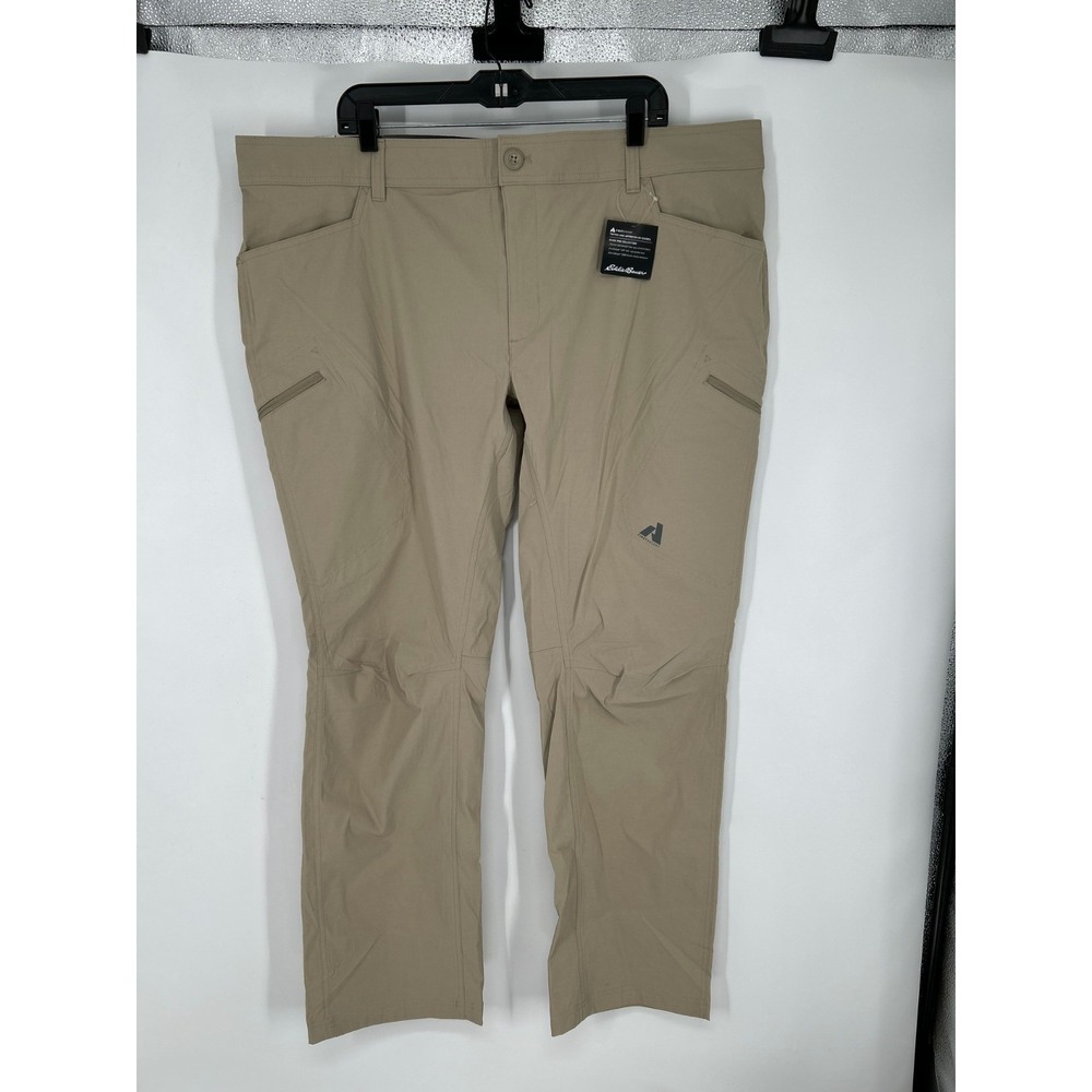 Eddie Bauer Guide Pro Storm Pants 44x34 Khaki First Ascent Cargo Hiking Chino